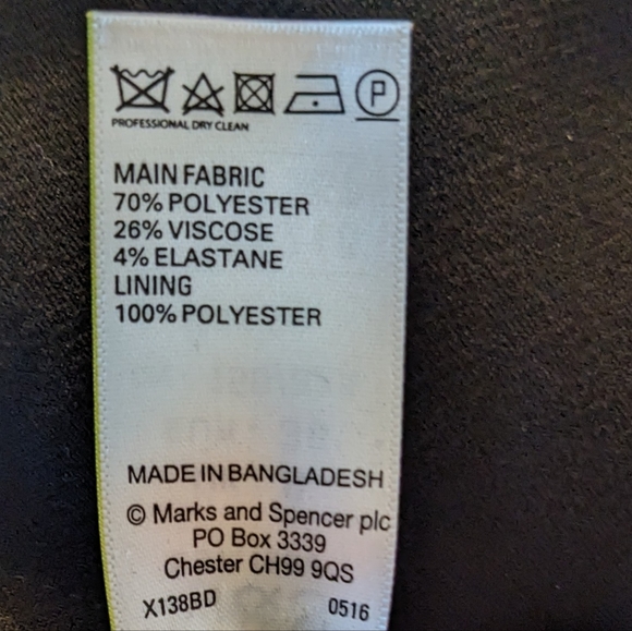 Black Marks and Spencer open front trenchcoat with d-ring belt size UK 8 petite - Picture 4 of 7